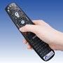 hand on remote