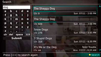 TV screenshot of "Easy Guide Search".