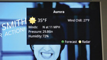TV screenshot of weather in Aurora, NE. 