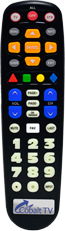 Image of Cobalt TV big button remote control. 